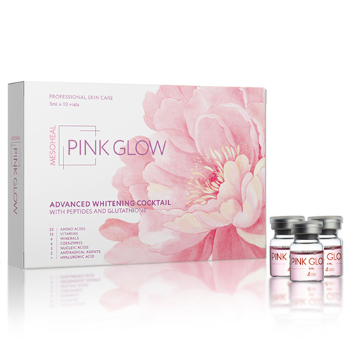 MESOHEAL® Pink Glow – Premium mezoterapijski koktel s 56 aktivnih sastojaka, 10 × 5 ml