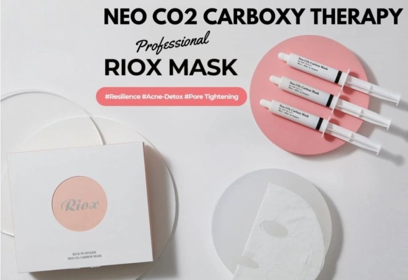 CO₂ NEO RIOX CARBOXY THERAPY MASKA 5x25g gel +5x maska– profesionalna ne-invazivna (needle free) karboksi terapija, 1 x 5 kom