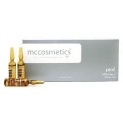 MCCOSMETICS PROF. VITAMIN C 10x5ml –snažan antioksidans koji posvijetljuje ten, smanjuje pigmentacije, potiče sintezu kolagena i vraća elastičnost koži