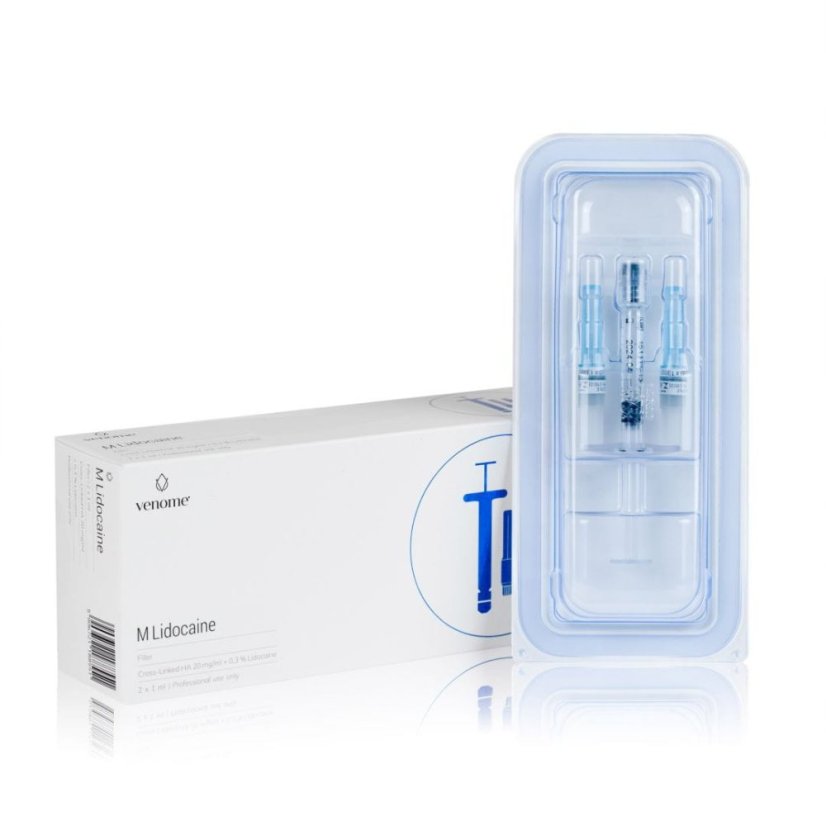 VENOME M sa lidokainom - 2x1ml -namijenjen korekciji srednje dubokih i dubokih bora, povećanju volumena usana i ojačavanju tonusa kože
