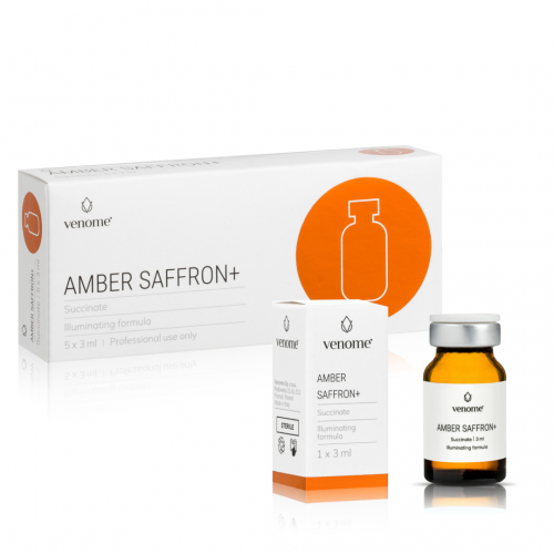 VENOME SUCCINATE AMBER SAFFRON+   5x3ml -Stimulacija fibroblasta, posvjetljivanje, revitalizacija i intenzivna hidratacija