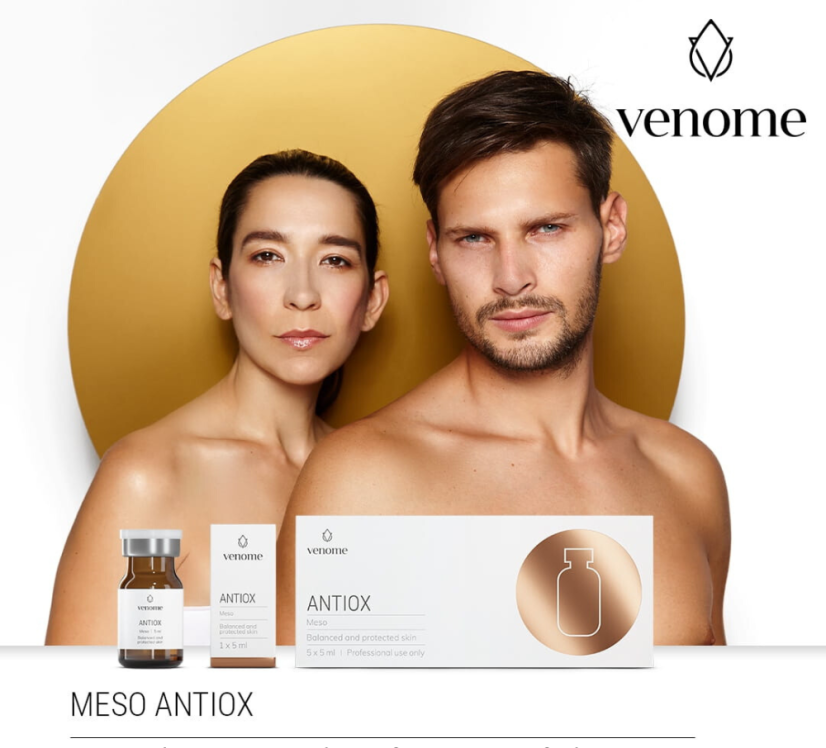 VENOME MESO ANTIOX 5x5ml -Antioksidativna zaštita i pomoć u borbi protiv pigmentacije i znakova starenja kože