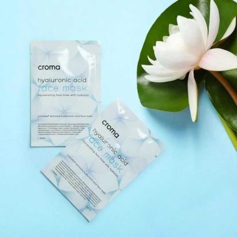 CROMA HYALURONIC ACID FACE MASK 8kom – Profesionalna hijaluronska maska za intenzivnu hidrataciju i mladolik izgled