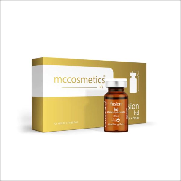 MCCOSMETICS FUSION HD SODIUM HYALURONATE + DMAE– ampule za poticanje zdravlja kože i elastičnosti, 5×10 ml