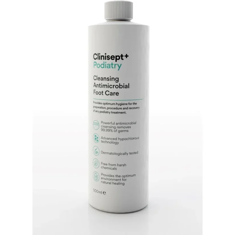CLINISEPT+ PODIATRY FOOT CARE 1x500 ml – Profesionalna antimikrobna njega stopala BEZ kompromisa