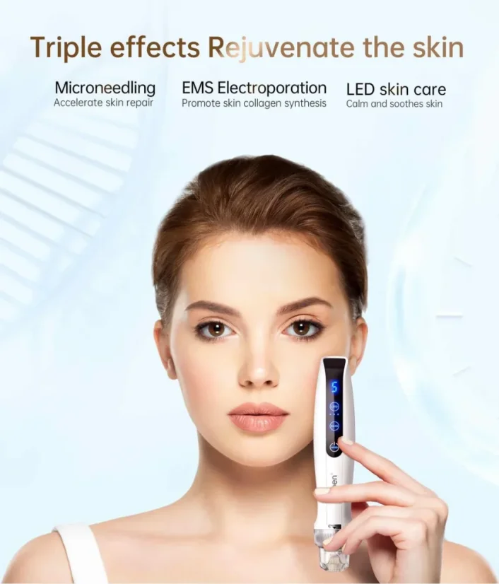 DERMAPEN BIO PEN Q2 MICRONEEDLING PEN + EMS – 3u1 - Uređaj s LED svjetlom, elektroporacijom i CE certifikatom