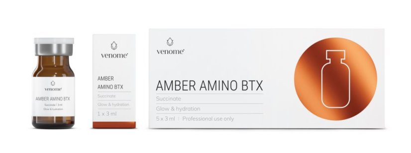 VENOME SUCCINATE AMBER HYDRO AMINO BTX 5x3 ml -   sukcinatna (jantarna) i hijaluronska kiselina, aminokiseline i peptidi s BTX učinkom