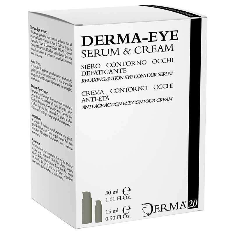 DERMA2.0 Eye Serum & Cream – intenzivna njega protiv podočnjaka i natečenosti očnog područja (serum 30 ml + krema 15 ml), 1 pakiranje