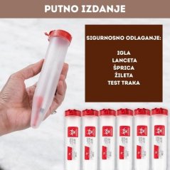 SHARP SHUTTLE JEDNOKRATNI SPREMNIK ZA OŠTRI MEDICINSKI OTPAD – SIGURNO ODLAGANJE IGALA BEZ RIZIKA , idealan kada ste na putovanju