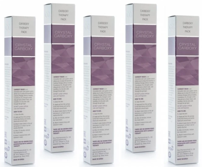 CRYSTAL CARBOXY CO₂ TERAPIJA – gel maska (25 ml × 5 + papirnata maska × 5)