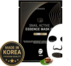 LOHASYS Snail Active Essence Mask EX – Hidratantna maska za lice sa puževim mucinom i crvenim ginsengom (1x25g)