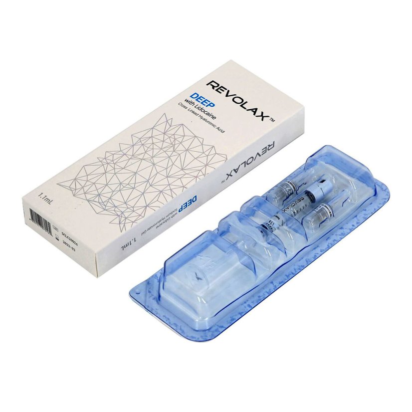 REVOLAX DEEP S LIDOKAINOM 1 × 1,1 ml — Visoko viskozni HA filer za dubinske korekcije i oblikovanje kontura