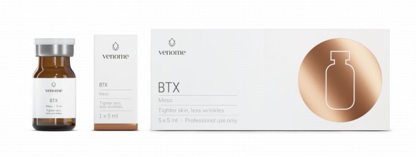 VENOME MESO BTX 5x5ml -Napredna mezoterapija s učinkom sličnim tretmanu botoxom protiv bora i starenja kože.