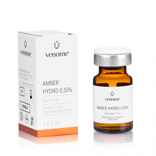 VENOME SUCCINATE AMBER HYDRO 0,55% – 1x 3ml - Intenzivna hidratacija + regeneracija + antioksidativna zaštita – sve u jednom tretmanu
