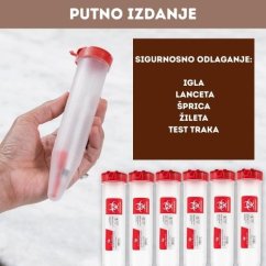 SHARP SHUTTLE JEDNOKRATNI SPREMNIK ZA OŠTRI MEDICINSKI OTPAD – SIGURNO ODLAGANJE IGALA BEZ RIZIKA , idealan kada ste na putovanju